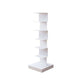 Glam Vertical Corner Bookshelf Iron Closed Back Bookcase for Home 13.8"L x 13.8"W x 42.9"H White Clearhalo 'Bookcases' 'furn' 'furn_bookcases' 'Furniture' 'furniture_bookcases' 'Office Furniture' 4878865