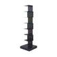 Glam Vertical Corner Bookshelf Iron Closed Back Bookcase for Home 13.8"L x 13.8"W x 49.6"H Black Clearhalo 'Bookcases' 'furn' 'furn_bookcases' 'Furniture' 'furniture_bookcases' 'Office Furniture' 4878869