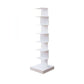 Glam Vertical Corner Bookshelf Iron Closed Back Bookcase for Home 13.8"L x 13.8"W x 49.6"H White Clearhalo 'Bookcases' 'furn' 'furn_bookcases' 'Furniture' 'furniture_bookcases' 'Office Furniture' 4878872