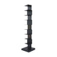 Glam Vertical Corner Bookshelf Iron Closed Back Bookcase for Home 13.8"L x 13.8"W x 63.4"H Black Clearhalo 'Bookcases' 'furn' 'furn_bookcases' 'Furniture' 'furniture_bookcases' 'Office Furniture' 4878877
