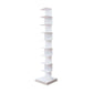 Glam Vertical Corner Bookshelf Iron Closed Back Bookcase for Home 13.8"L x 13.8"W x 63.4"H White Clearhalo 'Bookcases' 'furn' 'furn_bookcases' 'Furniture' 'furniture_bookcases' 'Office Furniture' 4878878
