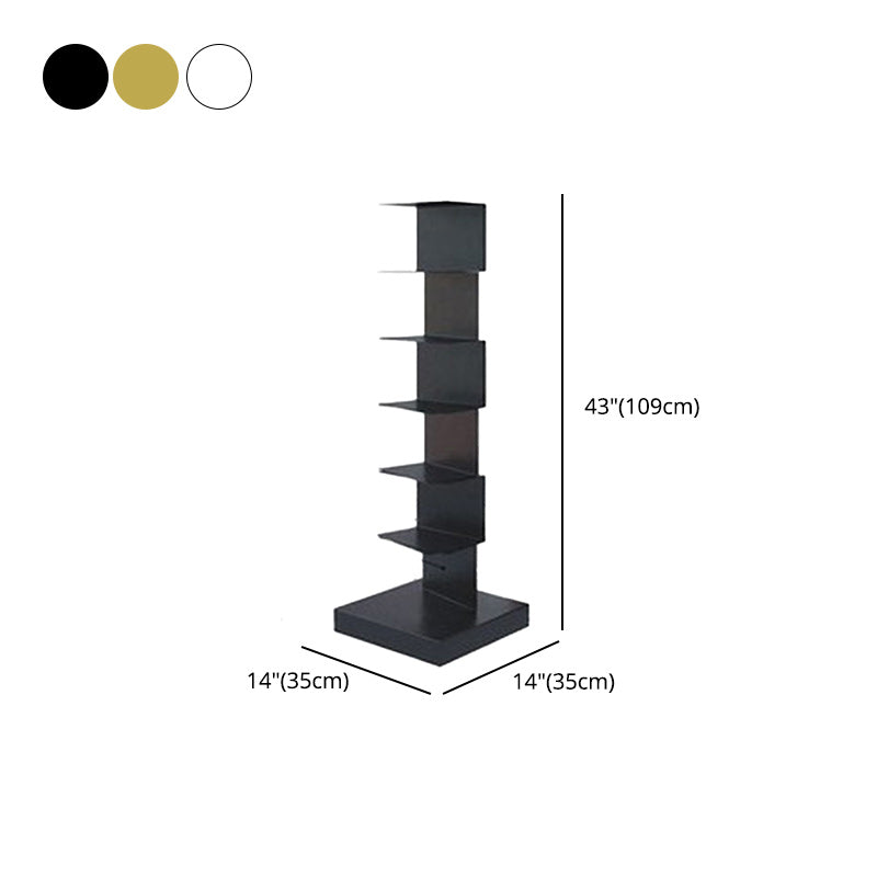 Glam Vertical Corner Bookshelf Iron Closed Back Bookcase for Home Clearhalo 'Bookcases' 'furn' 'furn_bookcases' 'Furniture' 'furniture_bookcases' 'Office Furniture' 4878882