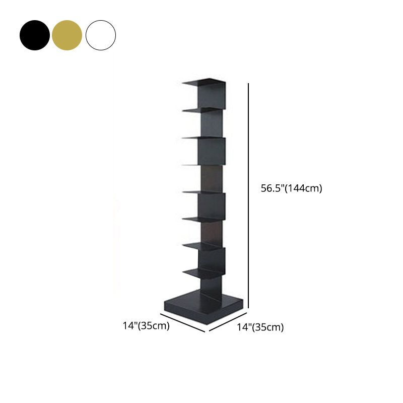 Glam Vertical Corner Bookshelf Iron Closed Back Bookcase for Home Clearhalo 'Bookcases' 'furn' 'furn_bookcases' 'Furniture' 'furniture_bookcases' 'Office Furniture' 4878884