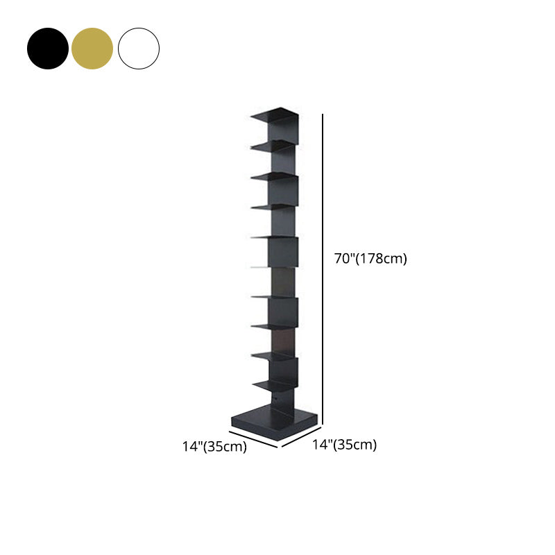 Glam Vertical Corner Bookshelf Iron Closed Back Bookcase for Home Clearhalo 'Bookcases' 'furn' 'furn_bookcases' 'Furniture' 'furniture_bookcases' 'Office Furniture' 4878886