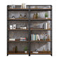Industrial Style Bookshelf Open Back Solid Wood Bookcase for Home Office 63"L x 11.8"W x 74.8"H Shelves Clearhalo 'Bookcases' 'furn' 'furn_bookcases' 'Furniture' 'furniture_bookcases' 'Office Furniture' 4878889