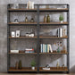 Industrial Style Bookshelf Open Back Solid Wood Bookcase for Home Office Clearhalo 'Bookcases' 'furn' 'furn_bookcases' 'Furniture' 'furniture_bookcases' 'Office Furniture' 4878903
