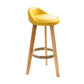 Scandinavian Matte Finish Upholstered Bar Stools Home Footrest Stool Yellow 1 Piece Clearhalo 'Bar Furniture' 'Bar Stools' 'bar_stools' 'furn' 'furn_bar_stools' 'Furniture' 'furniture_bar_stools' 'Kitchen & Dining Furniture' 4879643