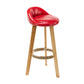 Scandinavian Matte Finish Upholstered Bar Stools Home Footrest Stool Red 1 Piece Clearhalo 'Bar Furniture' 'Bar Stools' 'bar_stools' 'furn' 'furn_bar_stools' 'Furniture' 'furniture_bar_stools' 'Kitchen & Dining Furniture' 4879656
