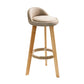 Scandinavian Matte Finish Upholstered Bar Stools Home Footrest Stool Khaki 1 Piece Clearhalo 'Bar Furniture' 'Bar Stools' 'bar_stools' 'furn' 'furn_bar_stools' 'Furniture' 'furniture_bar_stools' 'Kitchen & Dining Furniture' 4879658