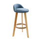 Scandinavian Matte Finish Upholstered Bar Stools Home Footrest Stool Blue 1 Piece Clearhalo 'Bar Furniture' 'Bar Stools' 'bar_stools' 'furn' 'furn_bar_stools' 'Furniture' 'furniture_bar_stools' 'Kitchen & Dining Furniture' 4879662