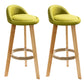 Scandinavian Matte Finish Upholstered Bar Stools Home Footrest Stool Green 2 Piece Set Clearhalo 'Bar Furniture' 'Bar Stools' 'bar_stools' 'furn' 'furn_bar_stools' 'Furniture' 'furniture_bar_stools' 'Kitchen & Dining Furniture' 4879664