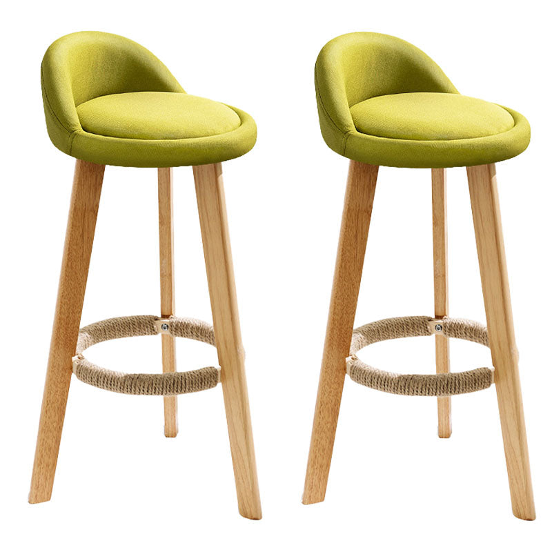 Scandinavian Matte Finish Upholstered Bar Stools Home Footrest Stool Green 2 Piece Set Clearhalo 'Bar Furniture' 'Bar Stools' 'bar_stools' 'furn' 'furn_bar_stools' 'Furniture' 'furniture_bar_stools' 'Kitchen & Dining Furniture' 4879664