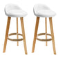 Scandinavian Matte Finish Upholstered Bar Stools Home Footrest Stool White 2 Piece Set Clearhalo 'Bar Furniture' 'Bar Stools' 'bar_stools' 'furn' 'furn_bar_stools' 'Furniture' 'furniture_bar_stools' 'Kitchen & Dining Furniture' 4879666