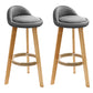 Scandinavian Matte Finish Upholstered Bar Stools Home Footrest Stool Grey 2 Piece Set Clearhalo 'Bar Furniture' 'Bar Stools' 'bar_stools' 'furn' 'furn_bar_stools' 'Furniture' 'furniture_bar_stools' 'Kitchen & Dining Furniture' 4879667