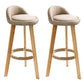 Scandinavian Matte Finish Upholstered Bar Stools Home Footrest Stool Khaki 2 Piece Set Clearhalo 'Bar Furniture' 'Bar Stools' 'bar_stools' 'furn' 'furn_bar_stools' 'Furniture' 'furniture_bar_stools' 'Kitchen & Dining Furniture' 4879671