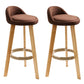 Scandinavian Matte Finish Upholstered Bar Stools Home Footrest Stool Coffee 2 Piece Set Clearhalo 'Bar Furniture' 'Bar Stools' 'bar_stools' 'furn' 'furn_bar_stools' 'Furniture' 'furniture_bar_stools' 'Kitchen & Dining Furniture' 4879672