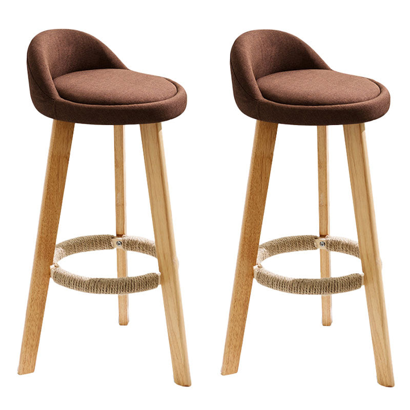 Scandinavian Matte Finish Upholstered Bar Stools Home Footrest Stool Coffee 2 Piece Set Clearhalo 'Bar Furniture' 'Bar Stools' 'bar_stools' 'furn' 'furn_bar_stools' 'Furniture' 'furniture_bar_stools' 'Kitchen & Dining Furniture' 4879672