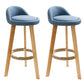 Scandinavian Matte Finish Upholstered Bar Stools Home Footrest Stool Blue 2 Piece Set Clearhalo 'Bar Furniture' 'Bar Stools' 'bar_stools' 'furn' 'furn_bar_stools' 'Furniture' 'furniture_bar_stools' 'Kitchen & Dining Furniture' 4879673