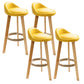 Scandinavian Matte Finish Upholstered Bar Stools Home Footrest Stool Yellow 4 Piece Set Clearhalo 'Bar Furniture' 'Bar Stools' 'bar_stools' 'furn' 'furn_bar_stools' 'Furniture' 'furniture_bar_stools' 'Kitchen & Dining Furniture' 4879674