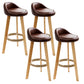 Scandinavian Matte Finish Upholstered Bar Stools Home Footrest Stool Brown 4 Piece Set Clearhalo 'Bar Furniture' 'Bar Stools' 'bar_stools' 'furn' 'furn_bar_stools' 'Furniture' 'furniture_bar_stools' 'Kitchen & Dining Furniture' 4879679