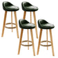 Scandinavian Matte Finish Upholstered Bar Stools Home Footrest Stool Blackish Green 4 Piece Set Clearhalo 'Bar Furniture' 'Bar Stools' 'bar_stools' 'furn' 'furn_bar_stools' 'Furniture' 'furniture_bar_stools' 'Kitchen & Dining Furniture' 4879680