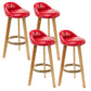 Scandinavian Matte Finish Upholstered Bar Stools Home Footrest Stool Red 4 Piece Set Clearhalo 'Bar Furniture' 'Bar Stools' 'bar_stools' 'furn' 'furn_bar_stools' 'Furniture' 'furniture_bar_stools' 'Kitchen & Dining Furniture' 4879681
