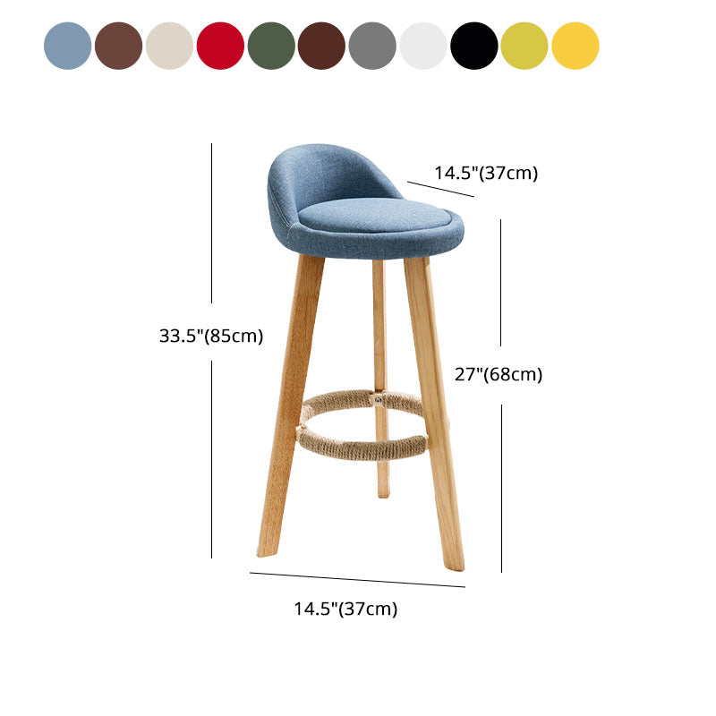 Scandinavian Matte Finish Upholstered Bar Stools Home Footrest Stool Clearhalo 'Bar Furniture' 'Bar Stools' 'bar_stools' 'furn' 'furn_bar_stools' 'Furniture' 'furniture_bar_stools' 'Kitchen & Dining Furniture' 4879685