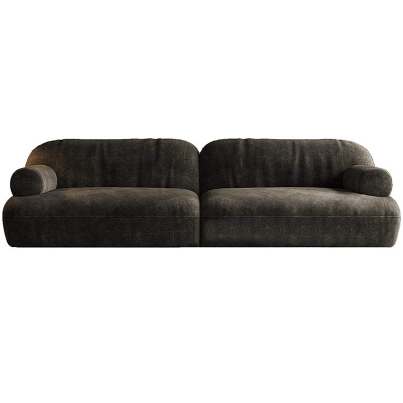 Modern Custom Sofa 39"W Loose Back Couch with Recessed Arm for Living Room 82.7"L x 39.4"W x 29.5"H Linen Down Clearhalo 'furn' 'furn_sofas' 'Furniture' 'furniture_sofas' 'Living Room Furniture' 'Sofa' 'sofas' 4882596