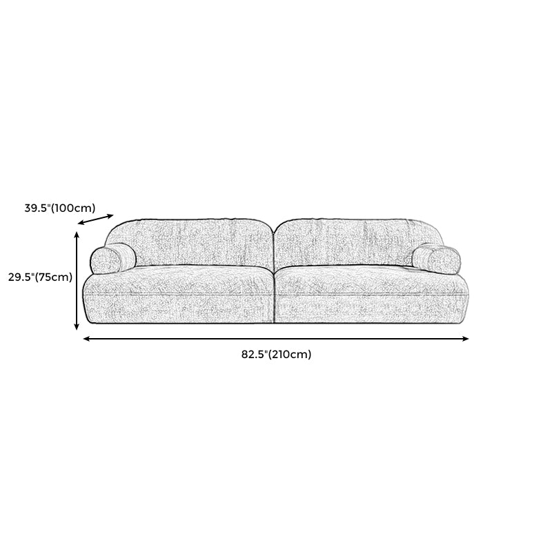Modern Custom Sofa 39"W Loose Back Couch with Recessed Arm for Living Room Clearhalo 'furn' 'furn_sofas' 'Furniture' 'furniture_sofas' 'Living Room Furniture' 'Sofa' 'sofas' 4882602