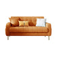 Mid-century Modern Velvet Square Arm Sofa 30.31" High Tufted Back Couch Orange Clearhalo 'furn' 'furn_sofas' 'Furniture' 'furniture_sofas' 'Living Room Furniture' 'Sofa' 'sofas' 4882630