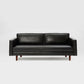 Faux Leather 85"High Square Arm Loose Back Standard Sofa with Pillows 88"L x 33.5"W x 33.5"H Black Clearhalo 'furn' 'furn_sofas' 'Furniture' 'furniture_sofas' 'Living Room Furniture' 'Sofa' 'sofas' 4882667