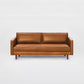 Faux Leather 85"High Square Arm Loose Back Standard Sofa with Pillows 88"L x 33.5"W x 33.5"H Camel Clearhalo 'furn' 'furn_sofas' 'Furniture' 'furniture_sofas' 'Living Room Furniture' 'Sofa' 'sofas' 4882671