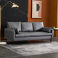 Contemporary Pillow Back Couch Square Arm Leather Sofa for Living Room 79"L x 29.5"W x 31"H Blue Clearhalo 'furn' 'furn_sofas' 'Furniture' 'furniture_sofas' 'Living Room Furniture' 'Sofa' 'sofas' 4882687
