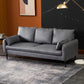 Contemporary Pillow Back Couch Square Arm Leather Sofa for Living Room 67"L x 29.5"W x 31"H Blue Clearhalo 'furn' 'furn_sofas' 'Furniture' 'furniture_sofas' 'Living Room Furniture' 'Sofa' 'sofas' 4882690