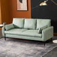 Contemporary Pillow Back Couch Square Arm Leather Sofa for Living Room Lake Blue Clearhalo 'furn' 'furn_sofas' 'Furniture' 'furniture_sofas' 'Living Room Furniture' 'Sofa' 'sofas' 4882695