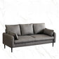 Contemporary Pillow Back Couch Square Arm Leather Sofa for Living Room 67"L x 29.5"W x 31"H Grey Clearhalo 'furn' 'furn_sofas' 'Furniture' 'furniture_sofas' 'Living Room Furniture' 'Sofa' 'sofas' 4882699