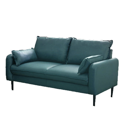 Contemporary Pillow Back Couch Square Arm Leather Sofa for Living Room Green Clearhalo 'furn' 'furn_sofas' 'Furniture' 'furniture_sofas' 'Living Room Furniture' 'Sofa' 'sofas' 4882705