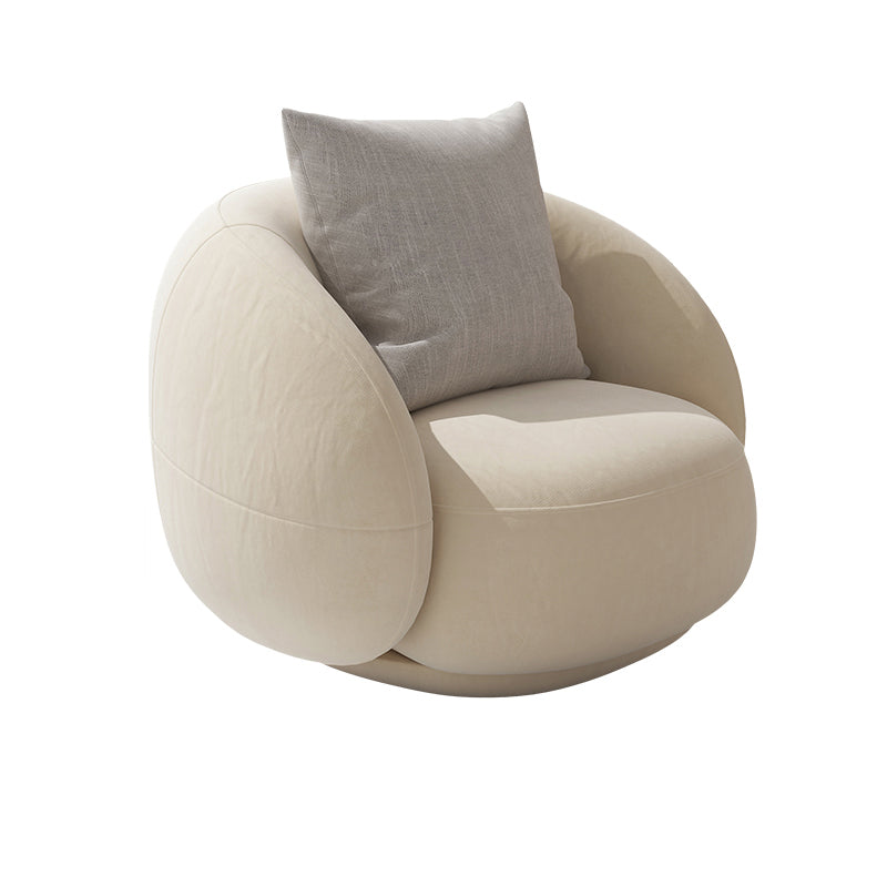 Beige Scandinavian Curved Sofa Tight Back Couch with Tuxedo Arm Clearhalo 'furn' 'furn_sofas' 'Furniture' 'furniture_sofas' 'Living Room Furniture' 'Sofa' 'sofas' 4882720