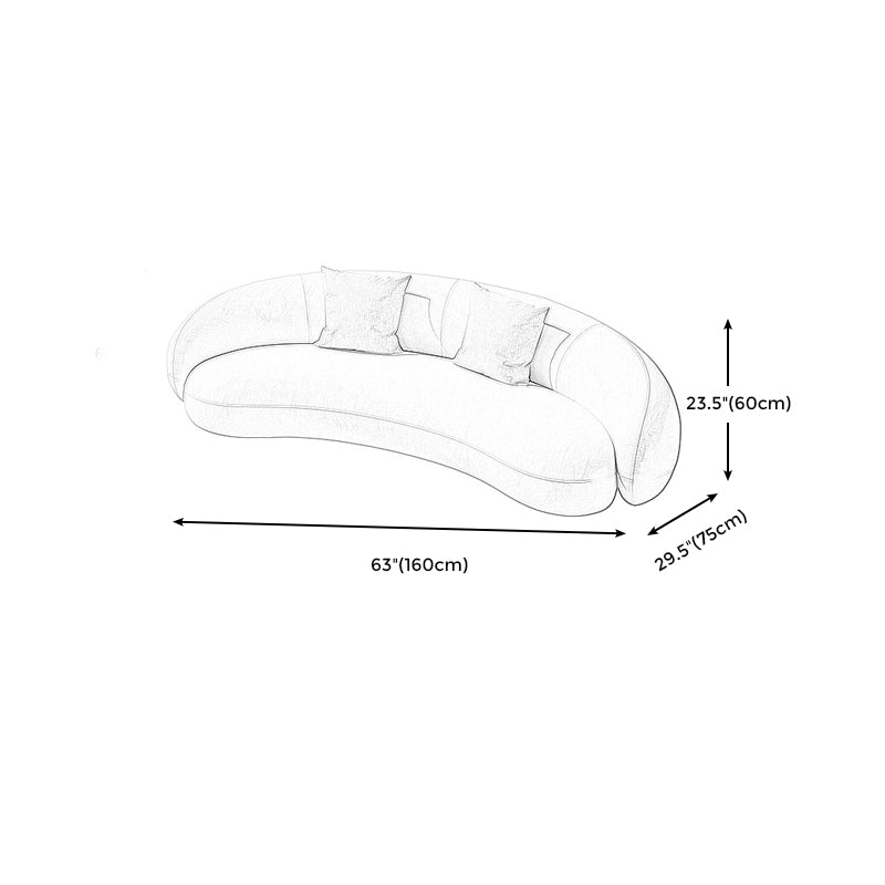 Beige Scandinavian Curved Sofa Tight Back Couch with Tuxedo Arm Clearhalo 'furn' 'furn_sofas' 'Furniture' 'furniture_sofas' 'Living Room Furniture' 'Sofa' 'sofas' 4882726