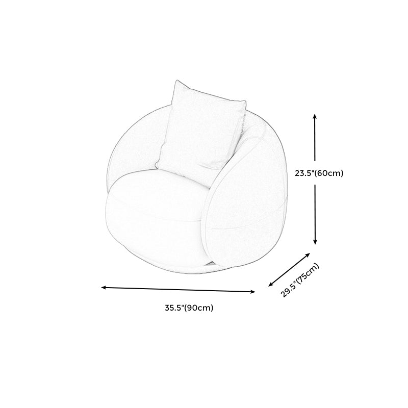 Beige Scandinavian Curved Sofa Tight Back Couch with Tuxedo Arm Clearhalo 'furn' 'furn_sofas' 'Furniture' 'furniture_sofas' 'Living Room Furniture' 'Sofa' 'sofas' 4882730