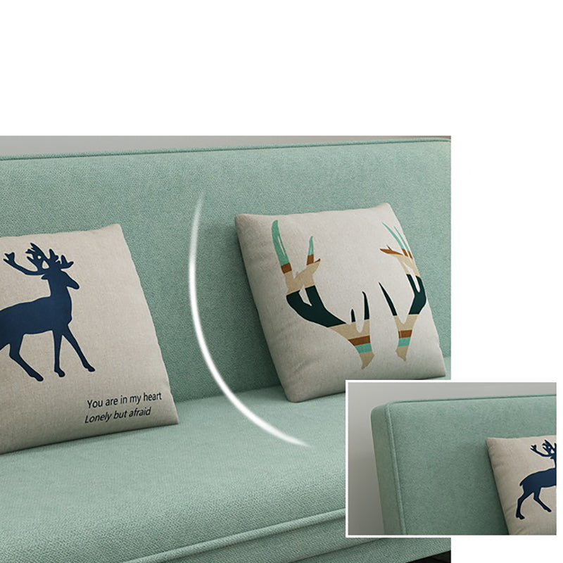 Fabric Adjustable Sleeper Sofa Split Back 59"/66.93"/70.87" Wide Armless Sofa Bed Clearhalo 'furn' 'furn_sofas' 'Furniture' 'furniture_sofas' 'Living Room Furniture' 'Sofa' 'sofas' 4882758