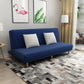 Fabric Adjustable Sleeper Sofa Split Back 59"/66.93"/70.87" Wide Armless Sofa Bed Dark Blue Clearhalo 'furn' 'furn_sofas' 'Furniture' 'furniture_sofas' 'Living Room Furniture' 'Sofa' 'sofas' 4882761