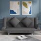 Modern Linen Sofa 23"W Tight Back Armless Couch for Living Room 59"L x 23"W x 29.5"H Dark Gray Clearhalo 'furn' 'furn_sofas' 'Furniture' 'furniture_sofas' 'Living Room Furniture' 'Sofa' 'sofas' 4882790
