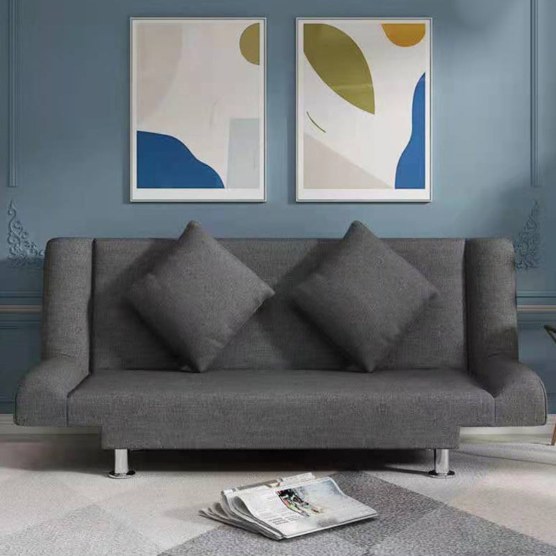 Modern Linen Sofa 23"W Tight Back Armless Couch for Living Room 59"L x 23"W x 29.5"H Dark Gray Clearhalo 'furn' 'furn_sofas' 'Furniture' 'furniture_sofas' 'Living Room Furniture' 'Sofa' 'sofas' 4882790