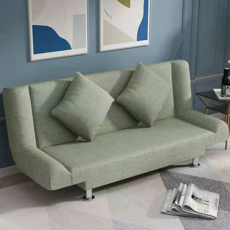 Modern Linen Sofa 23"W Tight Back Armless Couch for Living Room 47"L x 23"W x 29.5"H Light Green Clearhalo 'furn' 'furn_sofas' 'Furniture' 'furniture_sofas' 'Living Room Furniture' 'Sofa' 'sofas' 4882792