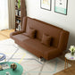 Modern Linen Sofa 23"W Tight Back Armless Couch for Living Room Brown Clearhalo 'furn' 'furn_sofas' 'Furniture' 'furniture_sofas' 'Living Room Furniture' 'Sofa' 'sofas' 4882801