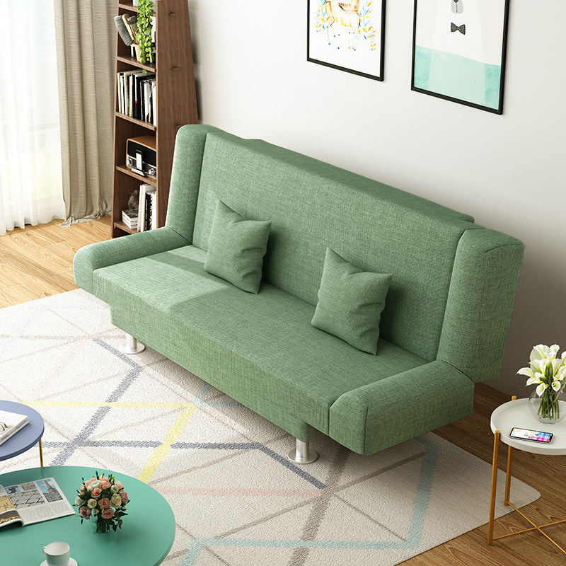 Modern Linen Sofa 23"W Tight Back Armless Couch for Living Room Light Green Clearhalo 'furn' 'furn_sofas' 'Furniture' 'furniture_sofas' 'Living Room Furniture' 'Sofa' 'sofas' 4882802