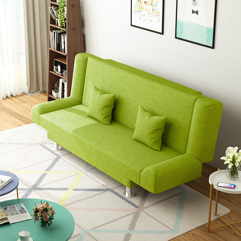 Modern Linen Sofa 23"W Tight Back Armless Couch for Living Room Green Clearhalo 'furn' 'furn_sofas' 'Furniture' 'furniture_sofas' 'Living Room Furniture' 'Sofa' 'sofas' 4882803