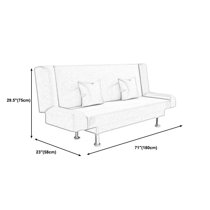 Modern Linen Sofa 23"W Tight Back Armless Couch for Living Room Clearhalo 'furn' 'furn_sofas' 'Furniture' 'furniture_sofas' 'Living Room Furniture' 'Sofa' 'sofas' 4882806