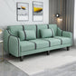 Split-Back Sleeper Sofa Extra Long 29.53" High Faux Leather/Linen/Velvet Sofa Light Army Green Clearhalo 'furn' 'furn_sofas' 'Furniture' 'furniture_sofas' 'Living Room Furniture' 'Sofa' 'sofas' 4882819